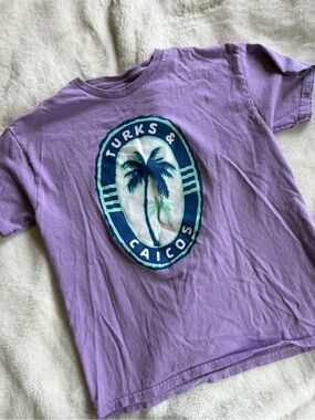 Turks & Caicos Purple Kids Graphic Tee